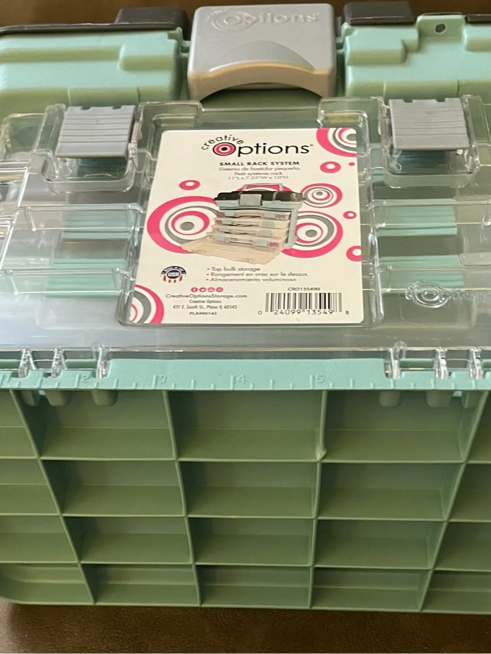 Creative Options Teal and Gray Small Rack Storage Organizer missing 1 box